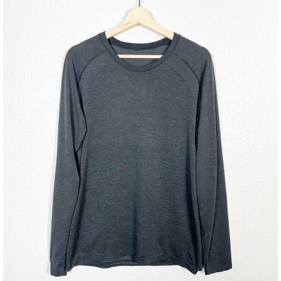 Lululemon Mens Metal Vent Tech Long Sleeve Crew Neck Shirt Charcoal Grey Large - Picture 1 of 7